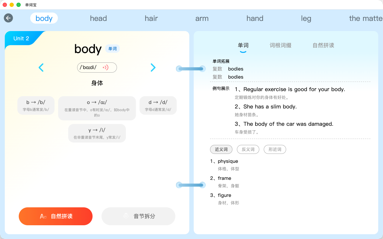 单词详情界面